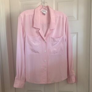 CHRISTIAN DIOR Paris vintage pink button-down blouse